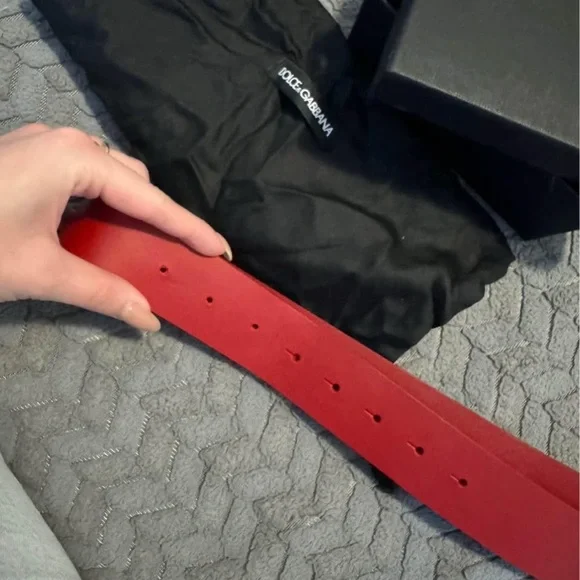 Dolce & Gabbana Red Belt Bag with Silver Accent - Picture 6 of 6